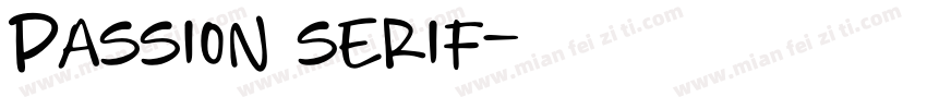 Passion serif字体转换